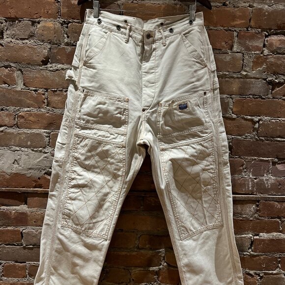 Kapital Canvas Quilted Knee Painter Pants - Picture 3 of 11
